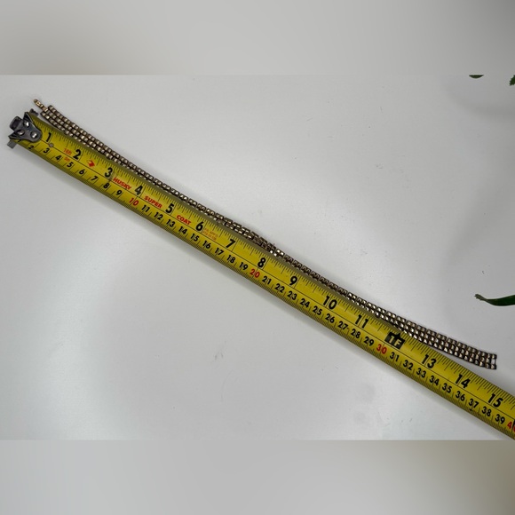 Vintage Crown Trifari Gold-Tone Double Row Geometric Link Choker Necklace 50s - Picture 8 of 8